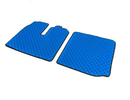 Килимки в салон Man Tga XXL екошкіра сині з чорною прошивкою (автомат)