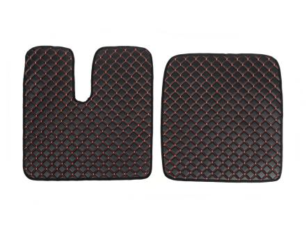 Килимки в салон Man Tgx XXL екошкіра чорні з червоною прошивкою (автомат)