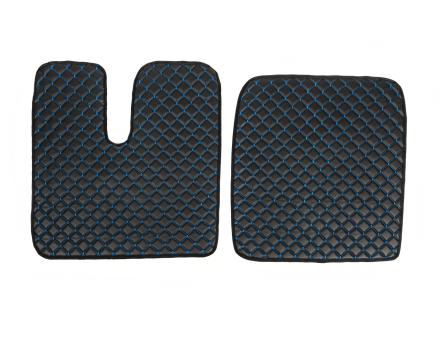 Килимки в салон Man Tgx XXL екошкіра чорні з синьою прошивкою (автомат)
