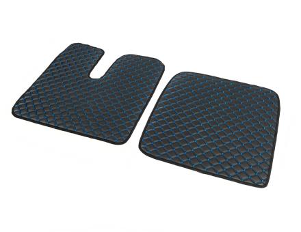 Килимки в салон Man Tgx XXL екошкіра чорні з синьою прошивкою (автомат)