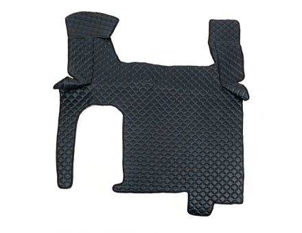 Килимки в салон Man Tgx XXL екошкіра чорні з синьою прошивкою (автомат)