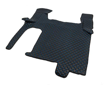 Килимки в салон Man Tgx XXL екошкіра чорні з синьою прошивкою (автомат)