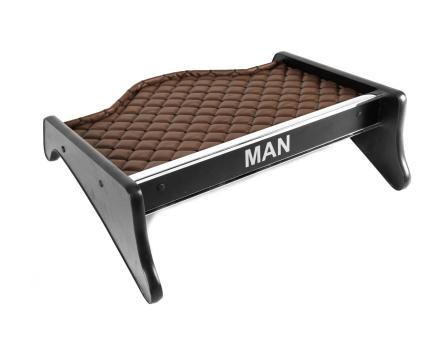 Полиця на панель Man TGA XL-TGM екошкіра коричнева з чорною прошивкою