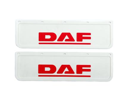 Бризковики передні Daf рельєфний надпис білі 65*22 10047