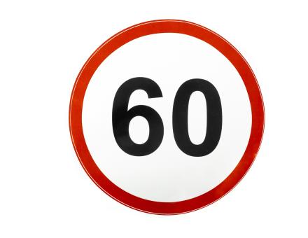 Наліпка обмеження швидкості 60