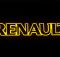 Надпис на решітку Renault нержавійка з оранжевою підсвіткою (79см.*13см.)
