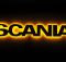 Надпис на решітку Scania нержавійка з оранжевою підсвіткою (82см.*14см.)