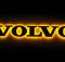 Надпис на решітку Volvo нержавійка з оранжевою підсвіткою (89см.*13,5см.)
