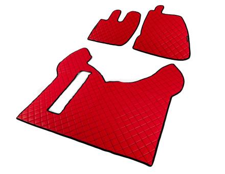 Килимки в салон Renault Premium екошкіра червоні (автомат)