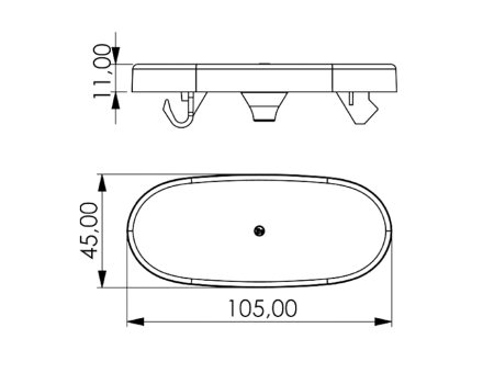 Боковий габаритний ліхтар неоновий Sprinter/Crafter жовтий HM-0524