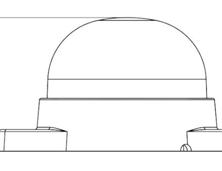 Ліхтар габаритний діодний круглий жовтий 12-24 вольт HM-1224YD