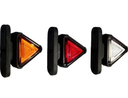 Ліхтар габаритний неоновий трикутний біло-червоний 12-24 вольт HM-0224