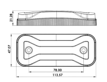 Ліхтар габаритний неоновий жовтий 12-24 вольт HM-0324