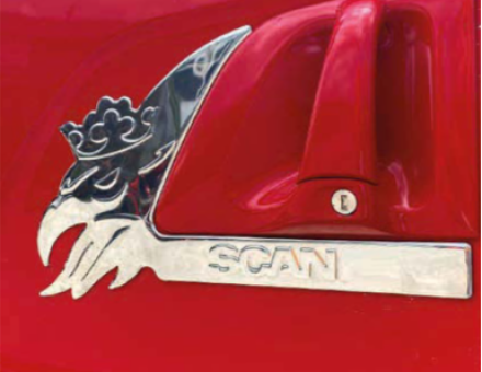 Накладки навколо ручок Scania нержавійка FSC141