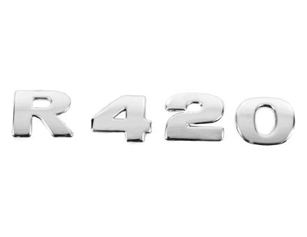 Надпис на решітку R420 нержавійка FSC190