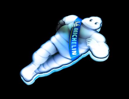 LED логотип Michelin Bibendum 12–24В – світлодіодна підсвітка для авто та вантажівок