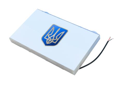 Світлодіодна LED панель Прапор України з Тризубом 12–24В для авто