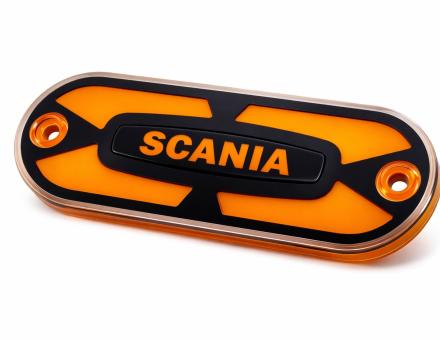 Ліхтар габаритний неоновий жовтий з логотипом Scania L0549Y